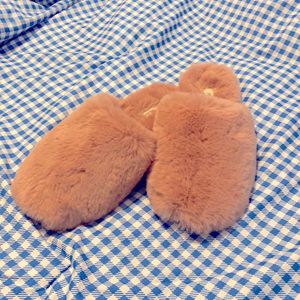 Pink Fluffy Madewell Slippers